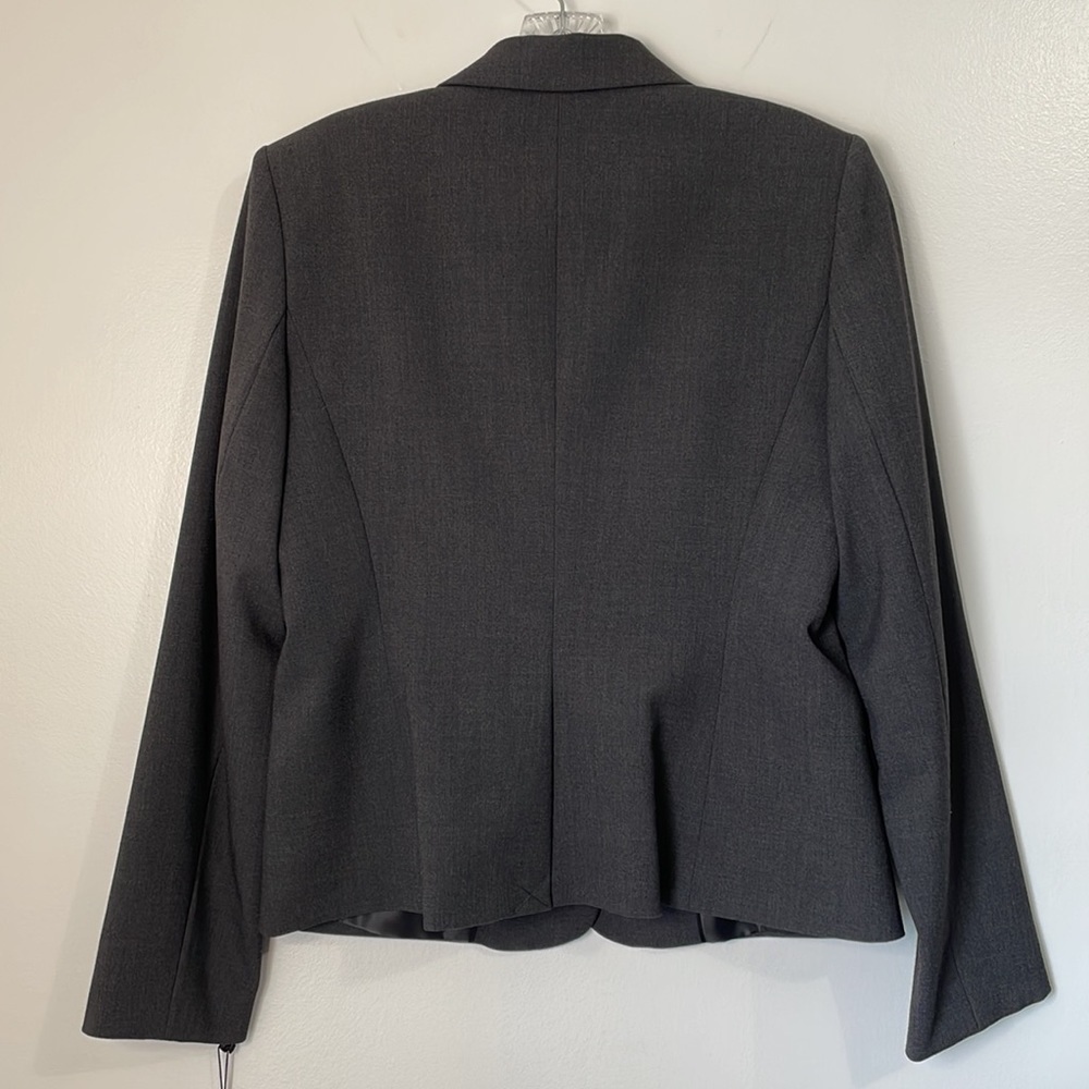 Calvin Klein Two Button Notch Collar Blazer Charcoal Size 10 - Picture 4 of 9